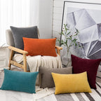 GAWAMAY Decorative Chenille Throw Pillow Covers 26x26 Inch Pack of 2, Soft Square Couch Pillow Cover for Sofa Cushion Living Room Bedroom Solid Dyed Oversized Pillowcases Grey 66x66cm (ONLY Covers)