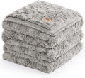UGG Faux Fur King Size Blanket, Double-Sided Warm Cozy Blanket, Extra Large Throw for Sofa, Bedding for California King Size Bed, Cute Room Decor, 110" x 90", Seal Grey (Adalee)