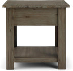 SIMPLIHOME Monroe SOLID ACACIA WOOD 22 inch Wide Square Rustic End Table in Distressed Grey for the Living Room and Bedroom