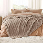 Bedsure GentleSoft King Size Blanket for Bed - Super Soft Cozy Blankets for Women Men Girls, Large Fuzzy Fleece Throw for Bedroom Decor, Light Taupe,108x90 Inches