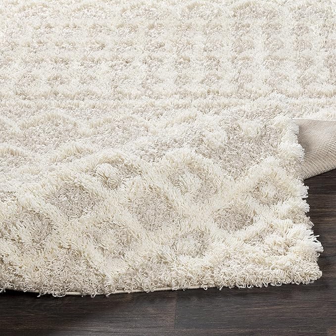 Livabliss Hapsburg Moroccan Shag Area Rug, 6'7" Square, Beige