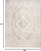 SAFAVIEH Area Rug 9x12 - Reflection Collection - Large - Beige & Cream, Non-Shedding & Easy Cleaning, Ideal for Living Room, Bedroom, Dining Space (RFT668A)