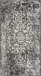 SAFAVIEH Evoke Collection 2'2" x 4' Black / Grey EVK256R Oriental Distressed Non-Shedding Living Room Bedroom Accent Rug