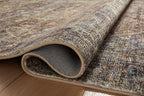 Loloi Amber Lewis Morgan Collection MOG-05 Spice/Lagoon 3'-6" x 5'-6" 38" Thick Accent Rug feat. CloudPile, Neutral, Room Décor, Vintage Inspired, Livingroom, Bedroom, Dining Area