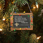 NFL Resin Holiday Christmas Chalkboard Sign Ornament