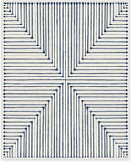 RUGGABLE x Jonathan Adler Machine Washable Modern Area Rug – Inkdrop Slate Blue 8x10, Stain-Resistant, Non-Slip – Large Rugs for Living Room, Bedroom, Hallway, Entryway & Office–with Cushioned Pad