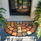 ubdyo Unique Design Door mat - Low Pile Front Doormat Outside Entrance for Efficient Dirt Trapping - All Weather Front Door Mat Indoor Entrance - Anti Slip Welcome Matt Outdoor - (36" x 24", Orange)