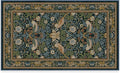 RUGGABLE x Morris & Co Washable Area Rug – Strawberry Thief Indigo 3x5, Stain-Resistant, Non-Slip – Small Machine Washable Rugs for Living Room, Bedroom, Hallway, Entryway & Office–with Standard Pad