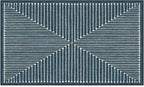 RUGGABLE x Jonathan Adler Machine Washable Modern Area Rug – Inkdrop Lapis Blue 3x5, Stain-Resistant, Non-Slip – Small Rugs for Living Room, Bedroom, Hallway, Entryway & Office–with Standard Pad