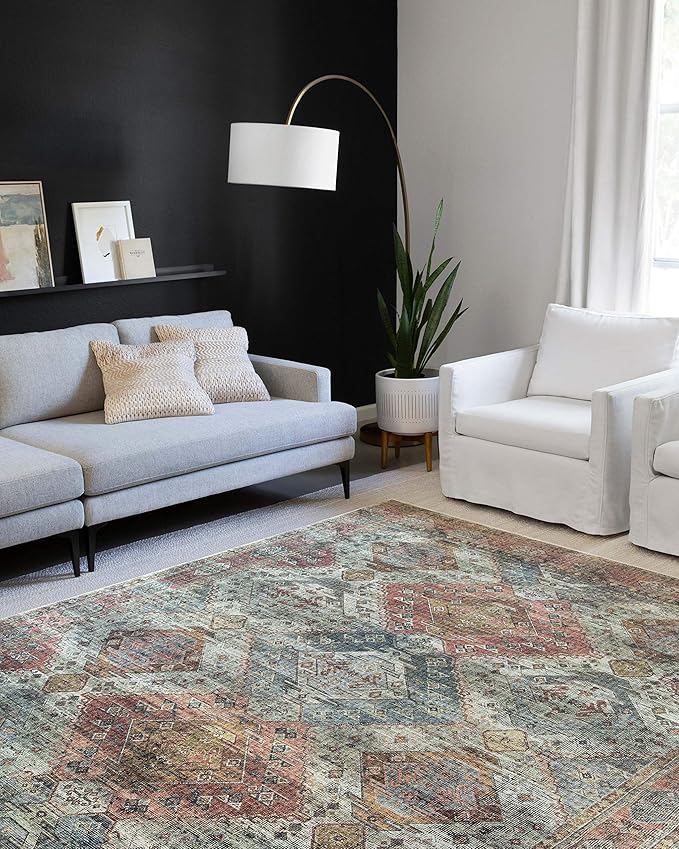 Loloi Skye Collection SKY-06 Apricot/Mist 9'-0" x 12'-0" Area Rug