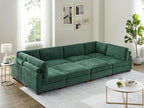 VANOMi Large Modular Sectional Sofa, Oversized Couch with Ottoman, Cloud Couch Deep Seat Sofa with Thick Cushion, Convertible Sectional Couches for Living Room Office Apartment
