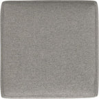 SIMPLIHOME Natasha 18 inch Wide Mid Century Square Mid Century Storage Ottoman with Tray in Cloud Grey Polyester Linen, Assembled, For the Living Room, Entryway and Family Room