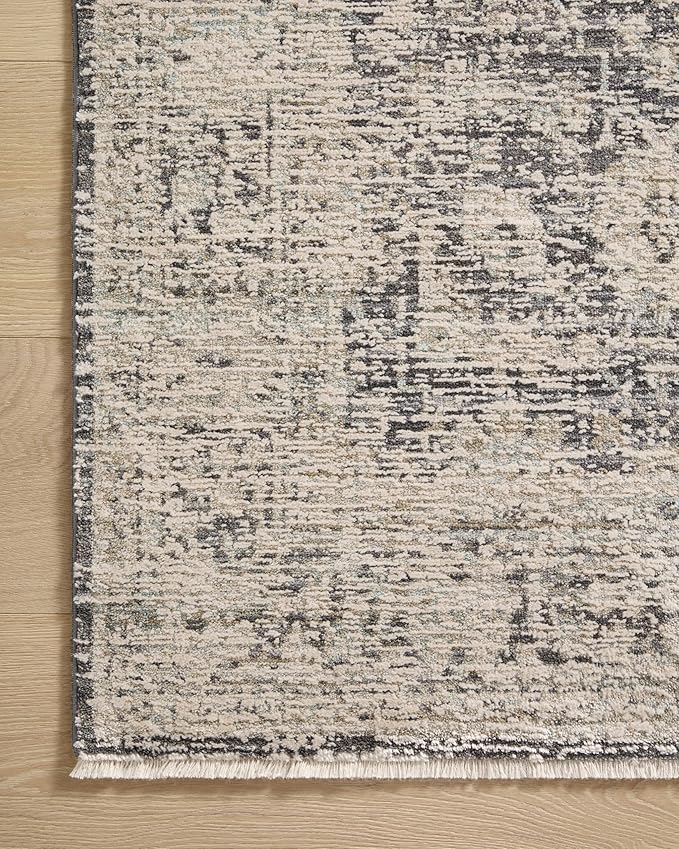 Loloi Amber Lewis Alie Collection ALE-05 Charcoal/Beige 7'-10" x 10', .13" Pile Height, Area Rug