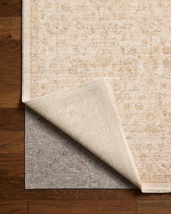 Loloi Chris Loves Julia Palma Collection PLM-01 Ivory/Sand 3'-6" x 5'-6" Fringe Accent Rug Vintage Style Boho Living Room Bedroom Carpet
