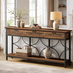 Tribesigns Console Table with Drawers, 70.9-Inch Extra Long Entryway Table with Storage for Entryway, Living Room, Foyer, Unique Design