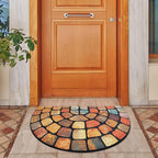 ubdyo Unique Design Door mat - Low Pile Front Doormat Outside Entrance for Efficient Dirt Trapping - All Weather Front Door Mat Indoor Entrance - Anti Slip Welcome Matt Outdoor - (36" x 24", Orange)