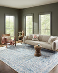 Loloi Rifle Paper Co. Maison Collection MAO-07 Blue 3'-9" x 5'-6", .19" Pile Height, Accent Rug