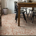 RUGGABLE x Morris & Co Washable Area Rug – Mallow Rust Red 8x10, Stain-Resistant, Non-Slip – Large Machine Washable Rugs for Living Room, Bedroom, Hallway, Entryway & Office–with Cushioned Pad