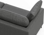 SIMPLIHOME Ava Sofa and Ottoman in 100% Recycled Polyester Performance Fabric, Pebble Grey, 90-inch-Wide 3-Seater Couch and Matching 36-inch-Wide Table Ottoman for Living Room, 2-Piece Set