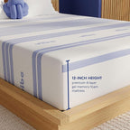 Vibe 12-Inch Gel Memory Foam Mattress | Bed in a Box, [Mattress Only], Twin XL (410263-1120)
