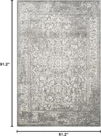 SAFAVIEH Evoke Collection 5'1" x 7'6" Grey/Ivory EVK256D Oriental Distressed Non-Shedding Living Room Bedroom Area Rug