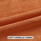 FUTEI Orange Chenille Throw Pillow Covers 20x20 Inch Set of 2,Soft Striped & Diamond Textured Cushion Cases,Modern Home Decor for Couch Living Room