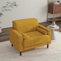 Oversized Accent Chair Set of 1, Corduroy Fabric Mid Century Modern Armchair with Large Seat for Living Room Bedroom Reading