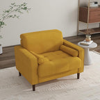 Oversized Accent Chair Set of 1, Corduroy Fabric Mid Century Modern Armchair with Large Seat for Living Room Bedroom Reading