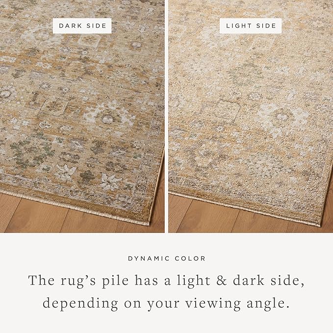 Loloi Magnolia Home by Joanna Gaines Pace Collection PAC-07 Sunset/Stone 9'-6" x 9'-6" Round Area Rug