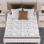 Signature Design by Ashley Queen Size Chime 8 Inch Medium Firm Innerspring Mattress with Pressure Relief Quilt Foam, Fiberglass Free, Mattress In A Box