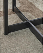 Signature Design by Ashley Tomtyn Casual Self Storing Leaf Dining Extension Table with Trestle Base, Light Brown