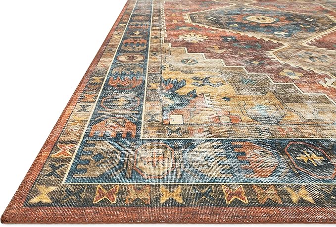 Loloi Skye Collection SKY-11 Rust/Blue 9'-0" x 12'-0" Area Rug
