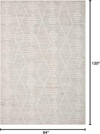 Loloi Kamala Collection KAM-02 Ivory/Silver 7'-10" x 10' Area Rug