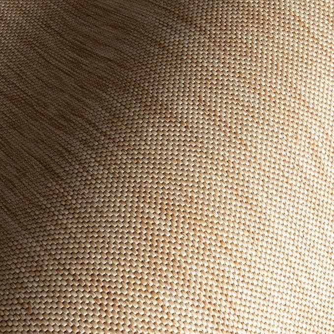 nuLOOM 6' 7" x 9' Outdoor/Indoor Asha Area Rug, Tan, Casual Design with Striped Border, Stain Resistant, Highly Durable, for Patio, Balcony, Bedroom, Living Room, Dining Room, Bathroom
