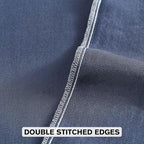FUTEI Navy Blue Chenille Throw Pillow Covers 12x20 Inch Set of 2,Soft Striped & Diamond Textured Lumbar Pillow Cases,Modern Home Decor for Couch Living Room