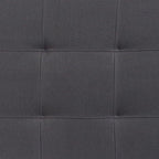 EMMA + OLIVER Quilted Tufted Queen Size Headboard in Dark Gray Fabric