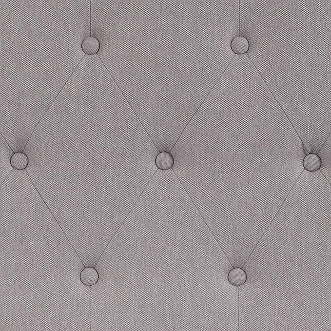 EMMA + OLIVER Arched Button Tufted Twin Size Headboard in Light Gray Fabric