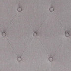 EMMA + OLIVER Arched Button Tufted Twin Size Headboard in Light Gray Fabric