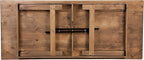 Flash Furniture Hercules Series 8' x 40" Rustic Solid Pine Folding Dining Table, Rectangular Antique Farmhouse Dining and Event Extension Table