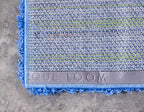 Unique Loom Solid Shag Collection Area Rug (10' x 13' 1" Rectangle, Periwinkle Blue)