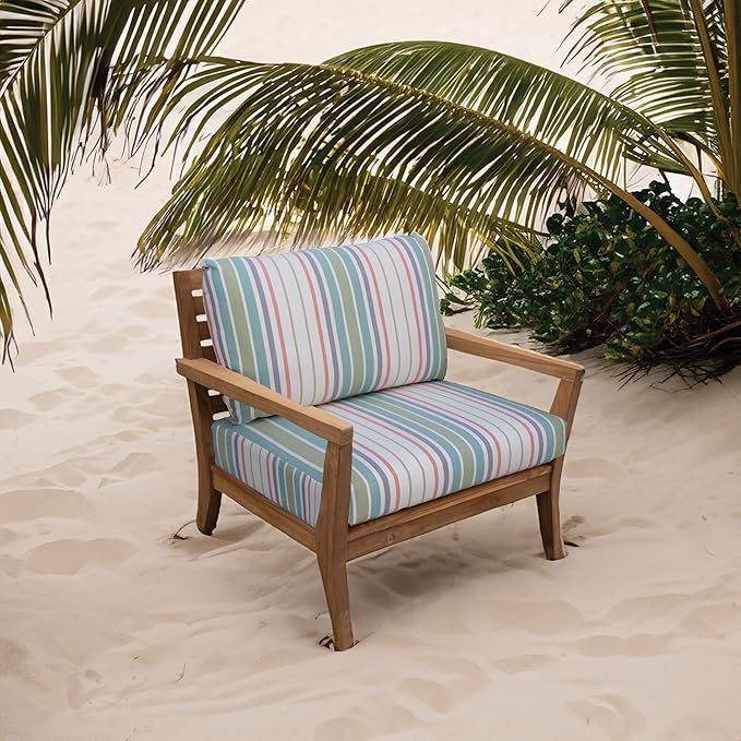 Tommy Bahama Deep Seating Lounge Cushion, 26" X 26" X 4", Bandeau Pastel