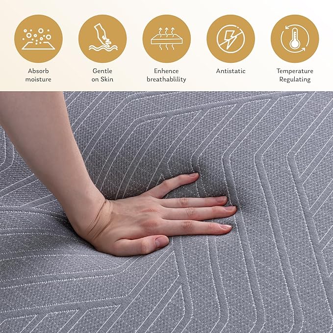 EGOHOME Hybrid King Mattress 12 Inch, Mattress with Cooling Cover, Comfort Foam & Pocket Spring Bed in a Box, Targeted Support Pressure Relief, CertiPUR-US Certified, Made in USA, 76x80x12 Black