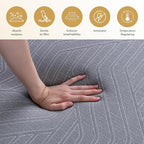 MLILY EGOHOME 10 Inch King Mattress, Copper Gel Cooling Memory Foam Mattress for Back Pain Relief,Therapeutic Double Mattress Bed in a Box, Made in USA, CertiPUR-US Certified, 76x80x10 Black