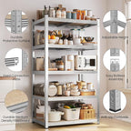 Yaheetech Standing Shelf Units, 5 Tier Storage Shelf, Heavy Duty Shelving, Adjustable Garage Shelves, Utility Rack Shelf Unit, Basement Warehouse Shed, 35.5" Wx 16" D x 71" H - Silver