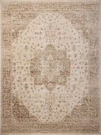 Loloi Magnolia Home by Joanna Gaines Junie Collection JUE-04 Natural/Clay 7'-10" x 10'-2", .38" Pile Height, Area Rug