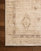 Loloi Chris Loves Julia Palma Collection PLM-06 Natural/Smoke 11'-6" x 15'-7" Fringe Area Rug Vintage Style Boho Living Room Bedroom Carpet