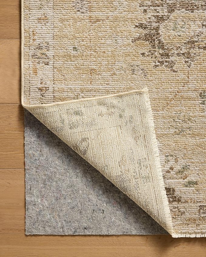 Loloi Magnolia Home by Joanna Gaines Pace Collection PAC-05 Apricot/Multi 5'-3" x 5'-3" Round Area Rug