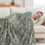 Berkshire Blanket Peanuts VelvetLoft Cute Character Snoopy Plush Throw Blanket,Peanuts Poses and Paws Loden,Throw 55 in x 70 in (Official Peanuts® Product)
