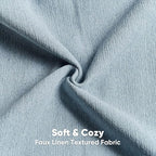 FUTEI Denim Blue Chenille Decorative Throw Pillow Covers 24x24 Inch Set of 2,Soft Cozy Faux Linen Textured European Pillow Shams,Farmhouse Home Decor for Couch Living Room