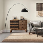 SIMPLIHOME Clarkson SOLID ACACIA WOOD 48 inch Wide Mid Century Medium Storage in Rustic Natural Aged Brown for the Living Room, Entryway and Family Room